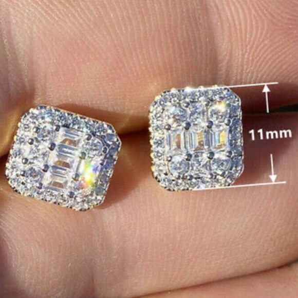 NEW 925 sterling silver stud earrings - Picture 4 of 5